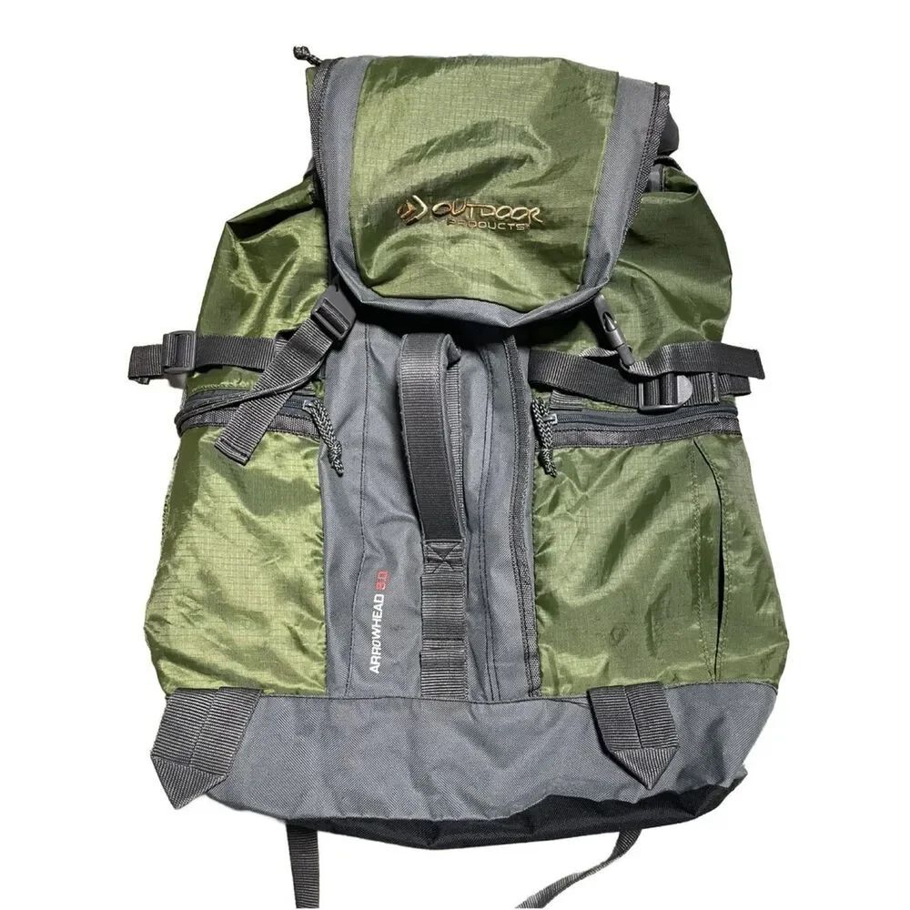 Outdoor Products Arrowhead 8.0 Large Green Nylon Hiking Backpack (Unisex)